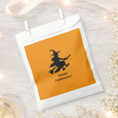 Flying Witch - Orange -Happy Halloween - Favor Bag フェイバーバッグ (クリップ留めされた状態)