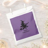 Flying Witch - Purple -Happy Halloween - Favor Bag フェイバーバッグ (クリップ留めされた状態)