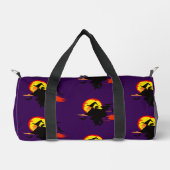 Flying Witch  with full moon   ダッフルバッグ (正面)