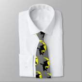 Flying Witches Pattern Gray Halloween Novelty tie ネクタイ (タイ)