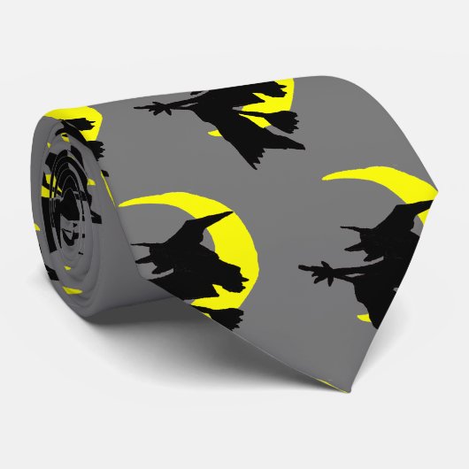 Flying Witches Pattern Gray Halloween Novelty tie ネクタイ (ロール)