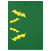 Flying Yellow Halloween Bats クリップボード (裏面)