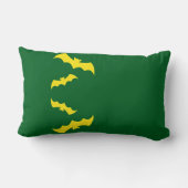 Flying Yellow Halloween Bats ランバークッション (裏面)