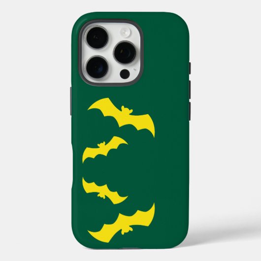 Flying Yellow Halloween Bats Case-Mate iPhoneケース (裏面)
