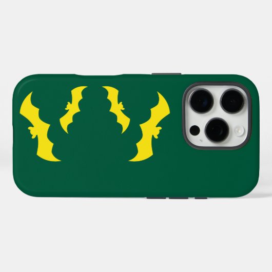 Flying Yellow Halloween Bats Case-Mate iPhoneケース (裏面 (横))