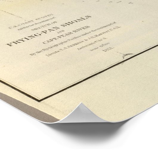 FlyingPan Shoals, Cape Fear River ポスター (角)