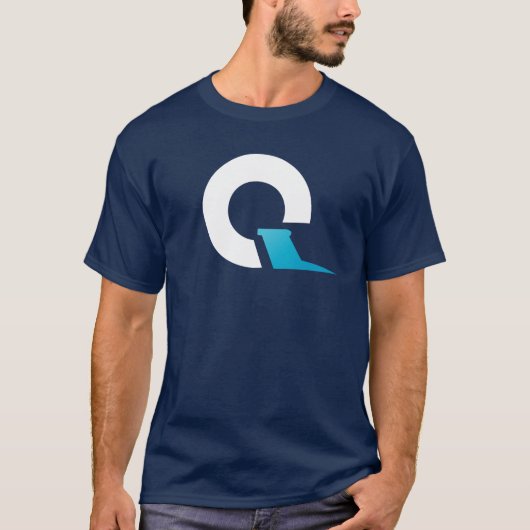 FlyJSim - Q4XPの青のTシャツ Tシャツ (正面)