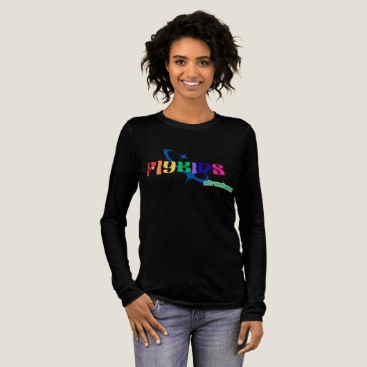 FLYK1DSブラックシャツ トライブレンドTシャツ (正面全体)