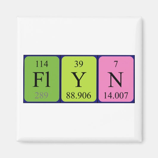 Flyn周期表名磁石 マグネット (正面)