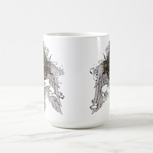 Flynnのタータンチェックの十字 コーヒーマグカップ (中央)