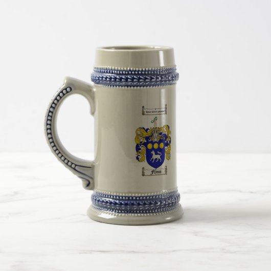 FLYNNの家紋- FLYNNの紋章付き外衣 ビールジョッキ (左)