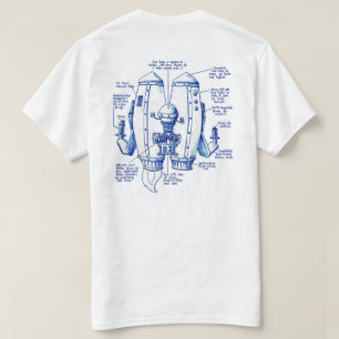 Flyology Jetpackの青写真 Tシャツ