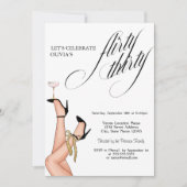 Flyrty Thirty High Heels Cocktail  30th  招待状 (正面)