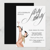 Flyrty Thirty High Heels Cocktail  30th  招待状 (正面/裏面)