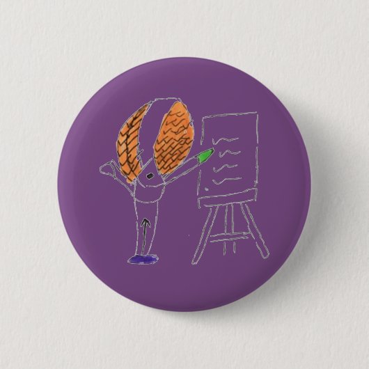 FlyTeacherラウンドバッジ 缶バッジ (正面)