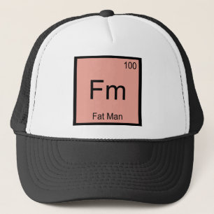 Fm - ファットマン 化学元素記号 Tシャツ キャップ