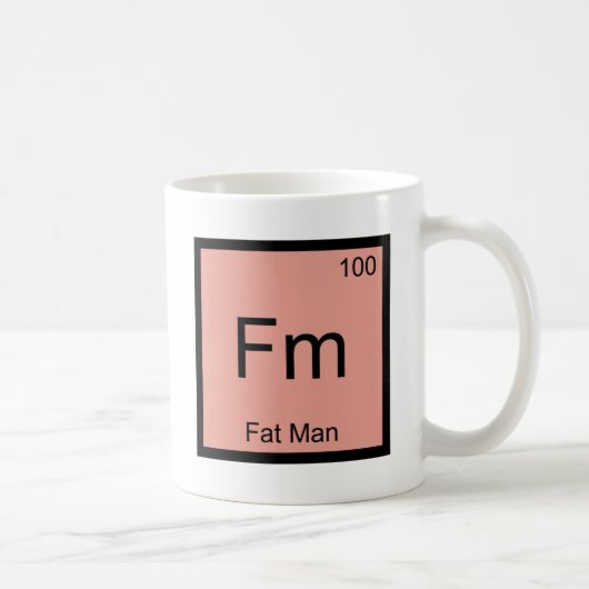Fm -脂肪質の人化学要素の記号のTシャツ コーヒーマグカップ (右)