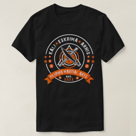 FMA Kali arnis Eskrima Filipino martial arts  Tシャツ (デザイン正面)