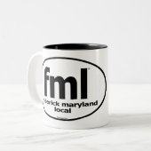 FML Frederickメリーランドの支部のマグ ツートーンマグカップ (正面左)
