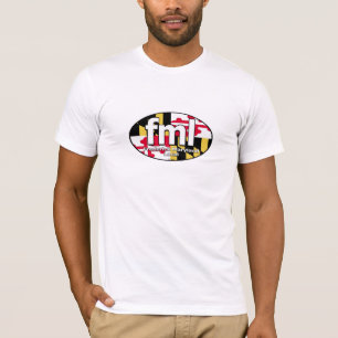 FML FrederickメリーランドローカルMDの旗のワイシャツ Tシャツ