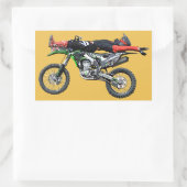 FMX – フリースタイルエアモトクロススタントIII 長方形シール (バッグ)
