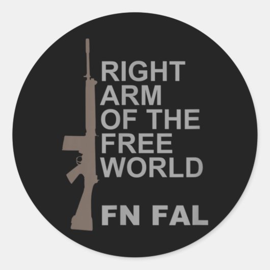 FN FAL Right arm of the free world ラウンドシール (正面)