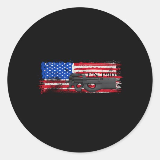 Fn P90個人防衛兵器サブガンマシン ラウンドシール (正面)