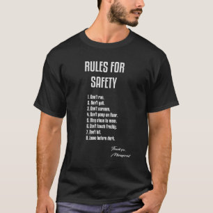 FNAFゲームの安全規則 Tシャツ