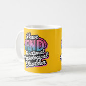 FND機能神経障害の不可視ディス コーヒーマグカップ (正面左)