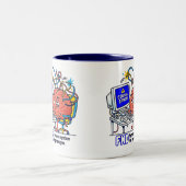 FND Signal Error Brain Funny Nervous System Humor ツートーンマグカップ (中央)