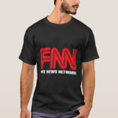 Fnnロゴ偽ニュースネットワークトおもしろいランプ Tシャツ (正面)
