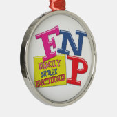 FNPのお洒落な略称家族のナースの従業者 メタルオーナメント (右)