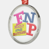 FNPのお洒落な略称家族のナースの従業者 メタルオーナメント (左)