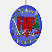 FNPのクリスマスのオーナメント-家族のナースの従業者 セラミックオーナメント (右)
