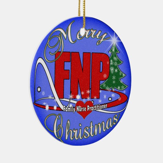 FNPのクリスマスのオーナメント-家族のナースの従業者 セラミックオーナメント (右)