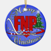 FNPのクリスマスのオーナメント-家族のナースの従業者 セラミックオーナメント (正面)