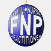 FNPブルーボールクリスマス飾りファミリーナースPRAC セラミックオーナメント (左)