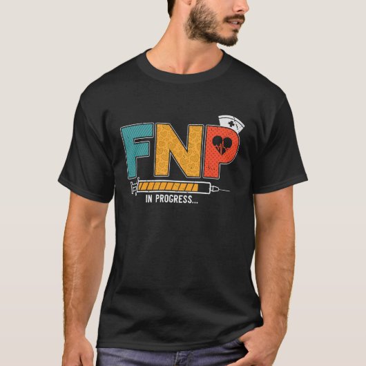 FNP進行中の将来の家族ナース開業医N Tシャツ (正面)