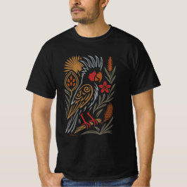 FNQのフローラとヤシオウムネアカオウムガイ - オーストラリアの野生生物 Tシャツ