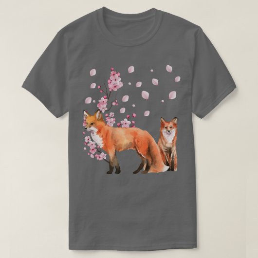 Foさくらんぼ日本の花花ヴィンテージプレミアム Tシャツ (デザイン正面)