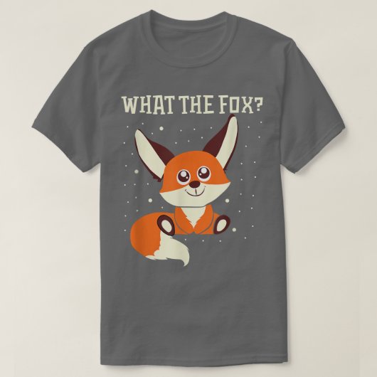 FoはFennecは動物おもしろい飼育員をフォースと言う Tシャツ (デザイン正面)