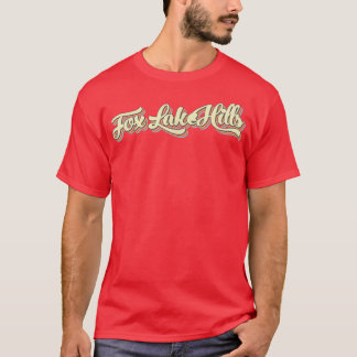 Fo Lake Hills T Retro Art Baseball Font Vintage 14 Tシャツ