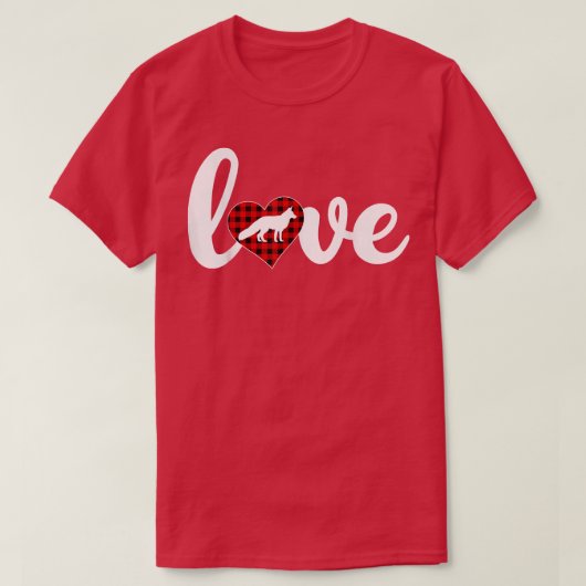 Fo Lover Buffalo Plaid Love Fo Valentines Day 1489 Tシャツ (デザイン正面)
