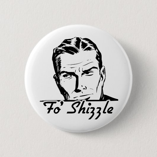 Fo Shizzleのレトロの人 缶バッジ (正面)