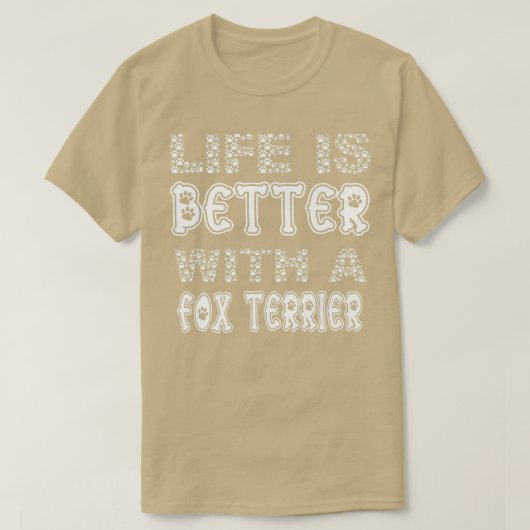 Fo Terrier Premiuおもしろいで可愛い生活が良い Tシャツ (デザイン正面)