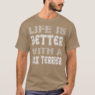 Fo Terrier Premiuおもしろいで可愛い生活が良い Tシャツ