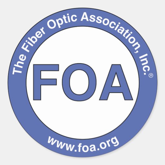 FOAロゴの小さなステッカー ラウンドシール (正面)