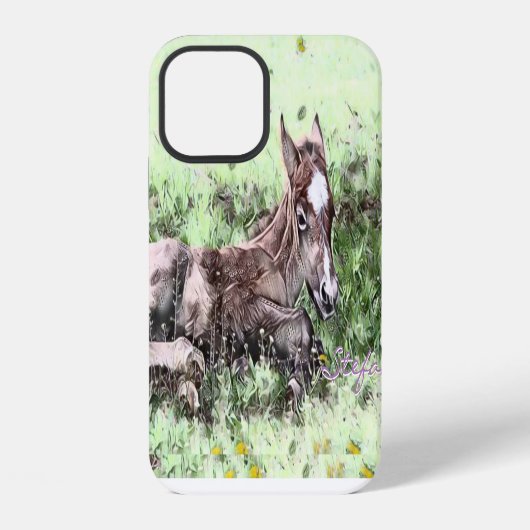 foal iPhone 12ケースのレイアウト iPhoneケース (裏面)