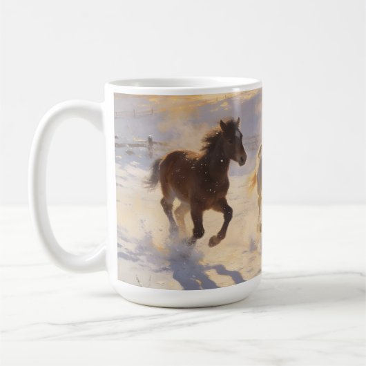 Foals at Play コーヒーマグカップ (左)