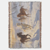 Foals at Play スローブランケット (正面縦)